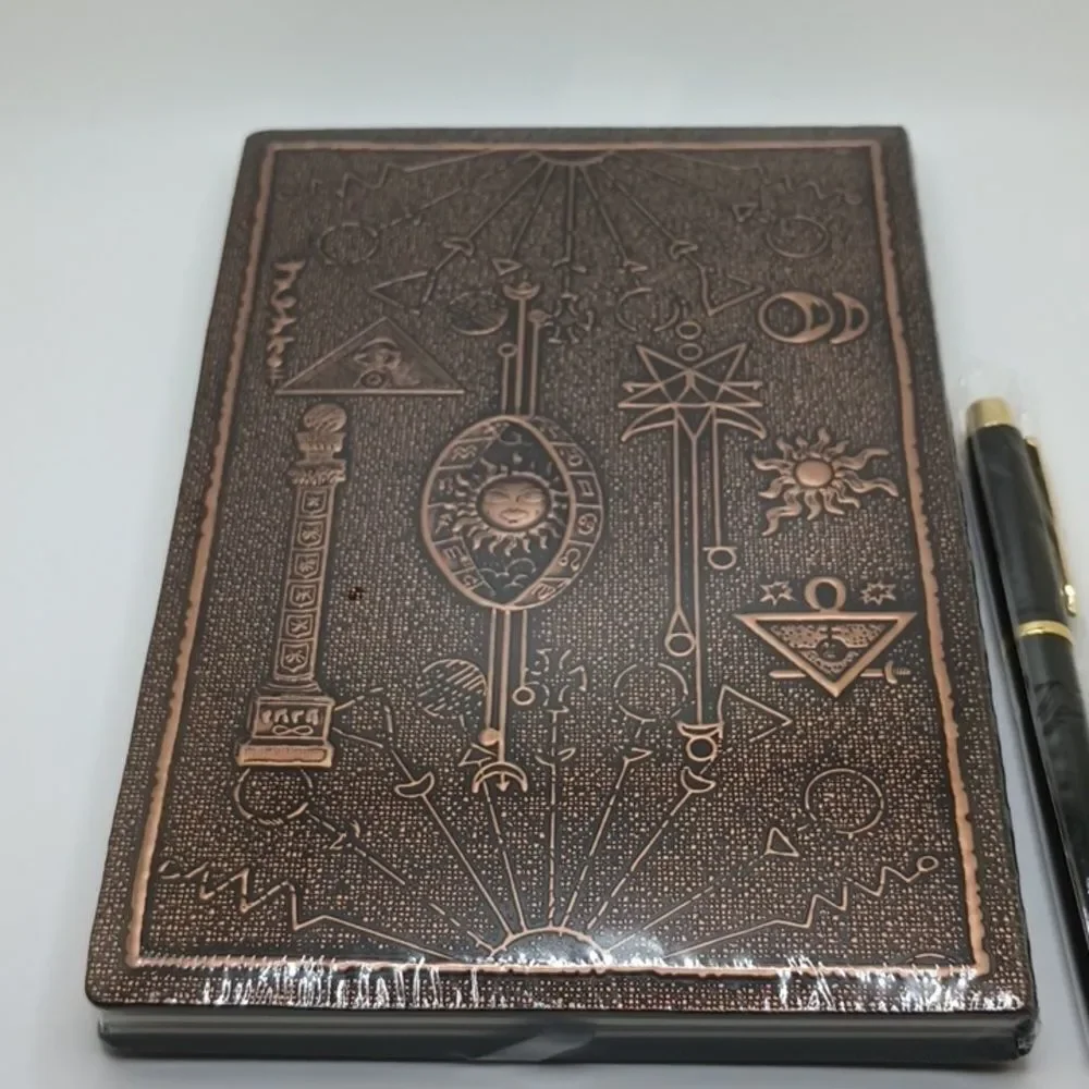 COPPER cross embossed journal notebook manifest diary with pen